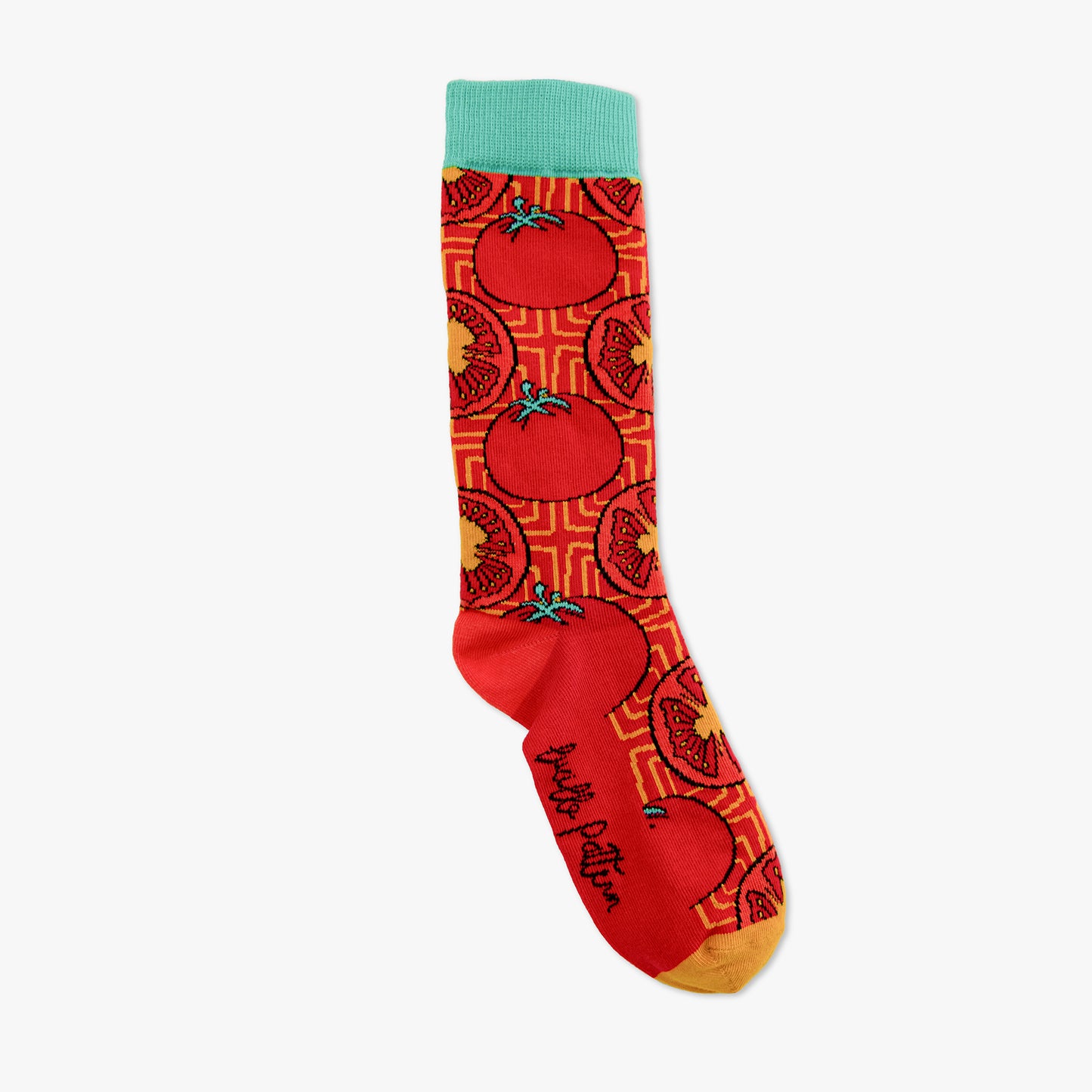 Chaussettes made in france tomates rouge jaune