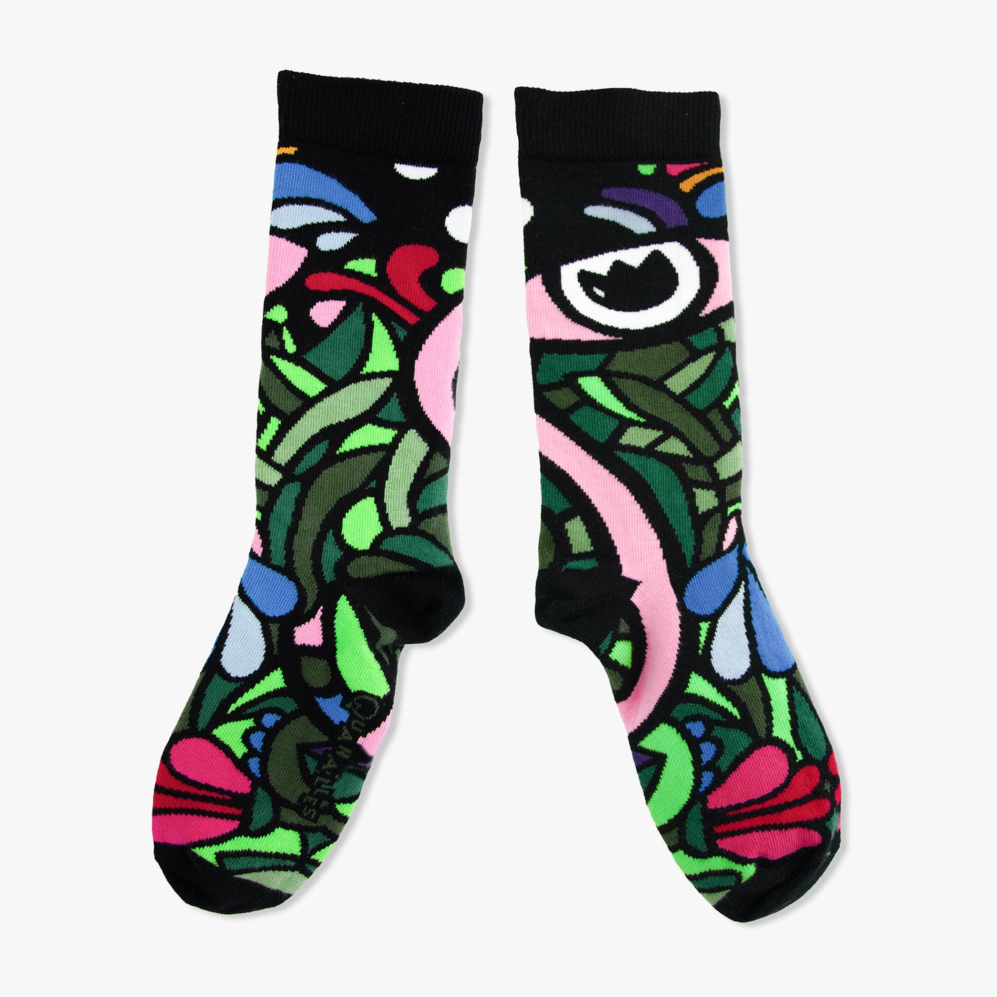 Chaussettes made in france bollywood multicolor vert rose noir